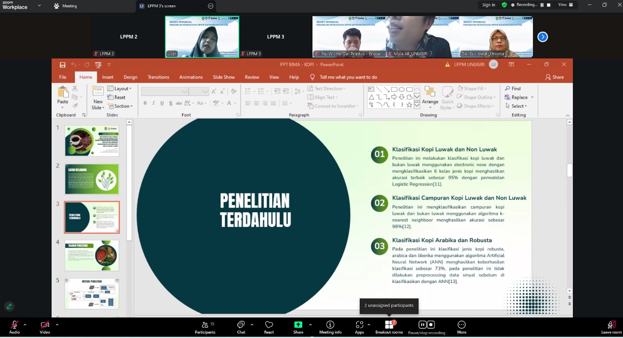 Kolaborasi Dosen Teknik Informatika dan Sistem Komputer UNUGIRI Kembangkan “Electronic Nose” untuk Klasifikasi Kopi Indonesia, Jalani Monev Penelitian Tahun 2025